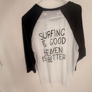 IRO Black and White Raglan Tee